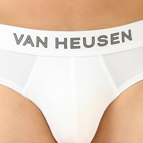 Image of Van Heusen Men's Brief Pack of- 1 | Air Series| Light as air |Ultralight for superior comfort| Mesh Fabric | Breathable Active Trunks - Moisture-Wicking| Sweat Absorbant | Stretch Cotton Blend| Underwear for Active Wear | Style 40007