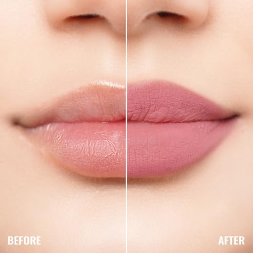 6. Bild von Oulac Flüssiger Matt Lippenstift, Mauve Rose Lippenstifte, Langanhaltend mit Kussechter, Intensiver Farbabgabe, präzisem Applikator, Mattem Finish, Vegan Clean Beauty 4,5 ml (M12)