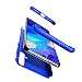 Produktbild PAIPAIGUAN Huawei Nova 5/Nova 5 Pro Hülle Huawei Nova 5 Handyhülle 3 in 1 Ultra Dünner PC Harte Schutzhülle 360 Grad Hülle + Panzerglas für Huawei Nova 5 Pro Komplett Hülle Fullbody Case Cover - Blau