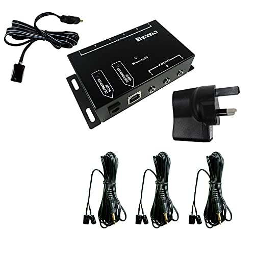 SZBJ IR Repeater extender,IR Remote Control Extender,Infrared Repeater System (3 Dual Head ir emitter), IR Kit BJ106, 6 Emitters