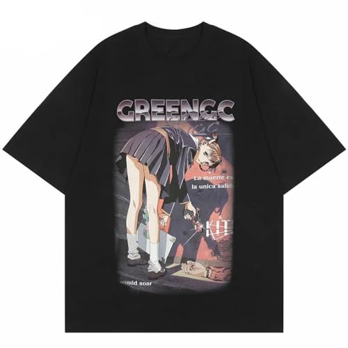 T-shirt Y2k streetwear blanc et noir en coupe crop top respirant