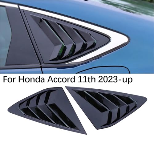 Persiennes de fenêtre latérale pour Honda Accord 2023-2025 en finition fibre de carbone