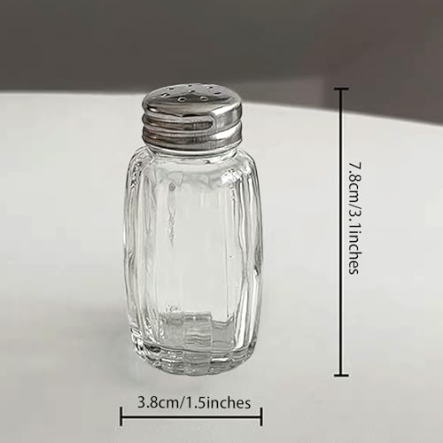 10-teiliges Salz- und Pfefferstreuer Set, Gewürzstreuer aus Glas, praktische Mini Gewürzdosen für Küche, Grill und Restaurant