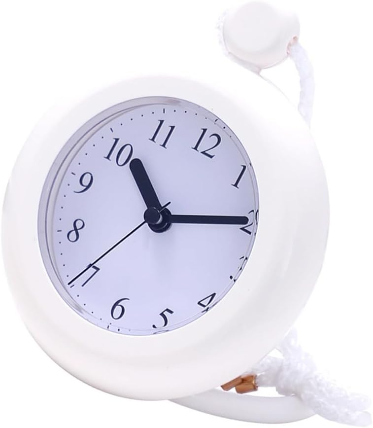 Bathroom Clock,Shower Clocks,Battery Operated Silents White Shower Clock