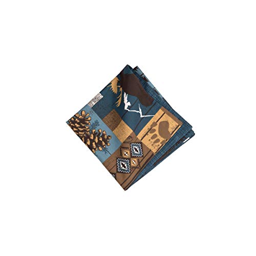 Set de 6 Servilletas de Tela Cuadradas Algodón Azul miniatura 1
