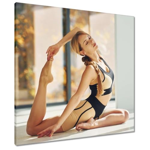 Peinture imprimée sur toile de haute qualité 60x60 cm motif yoga moderne