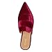 XYD Womens Retro Pointed Closed Toe Mule Flats Slip On Comfortable Casual Walking Slide Shoes Size 4 Wine Red