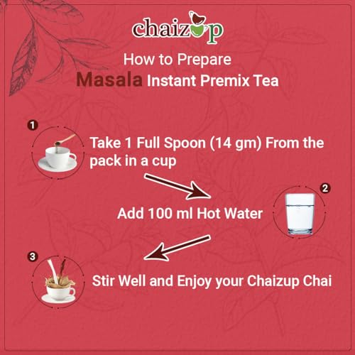Image of Chaizup Premium 1 Min Instant Masala Tea Premix - 1kg Can | Masala Flavours | Approx. 72 Servings | 1kg