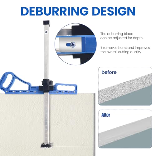 Foldable Drywall Cutter with Deburring