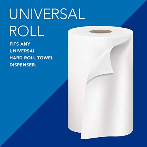 Image of Scott Essential Universal Hard Roll Towels (02068), with Absorbency Pockets, 1.5 inch Core, White, (400' /Roll, 12 Rolls /Case, 4,800' /Case)