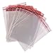 Produktbild 500 Flachbeutel Transparent Selbstschließende Zellophantüten mit Peel & Seal Verschluss Größe 8cm x 10cm + 3cm Flap