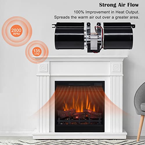 Image of 910-157 /P Fireplace Blower Motor for Regency Wood Stove & Gas Fireplace, Osburn, Nordica, Valley Comfort, Rotom and Fasco, 910-157 /P Regency Blower Motor Fan Replacement Rotom R7-RB167, HI300, I2100M.