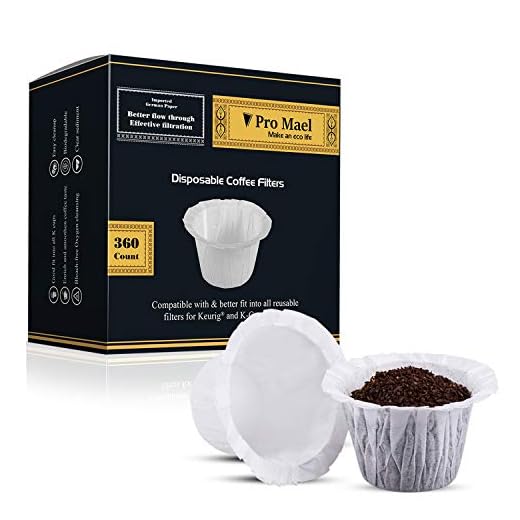 Pro Mael Disposable Coffee Filters 360 Count Coffee Filter Paper for Keurig Brewers Single Serve 1.0 and 2.0 Use with All Brands K Cup Filter (Pack of 1)