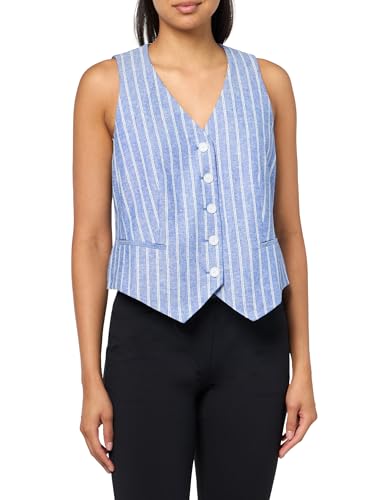 Anne Klein Women's Stripe Button Down Vest