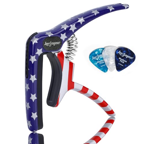 Leo Jaymz Heavy Duty Guitar Capo for Acoustic/Electric Guitars, Guitar Clip made of Zinc Alloy...