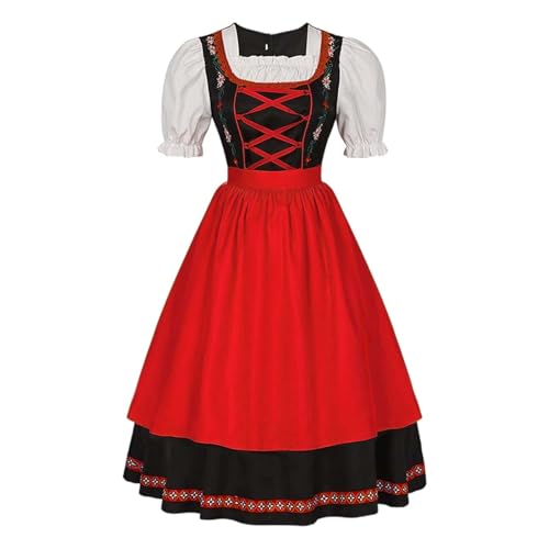 Robe Dirndl sexy style mini serveuse avec laçage réglable pour fête