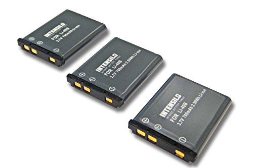 INTENSILO 3x Li-Ion Batteria 700mAh (3.7V) per