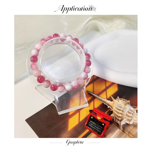 Gaspletu 1200PCS 8mm Glass Beads Bracelet Making Kit, 48 Colors Crystal Beads for Jewelry Making, 2 Box Cataclastic Lineation Beads Suitable for Beginners - Thumbnail 6