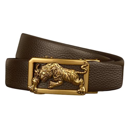 Ceinture cuir homme boucle automatique réglable et sangle habillée faite main