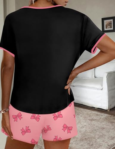 Image of Ekouaer Women Pajama Set Casual Short Set