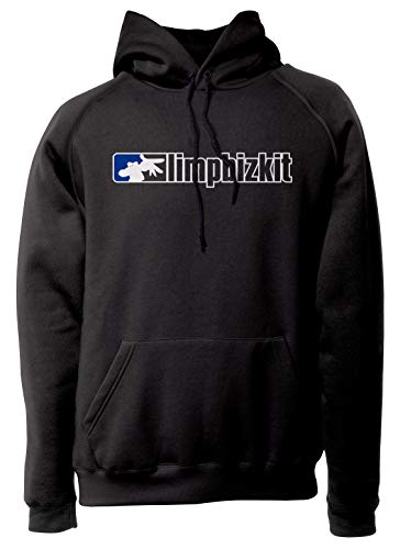 LaMAGLIERIA Sudadera Unisex Limp Bizkit - Sudadera con Capucha Nu Metal Rock Band, XL, Nero