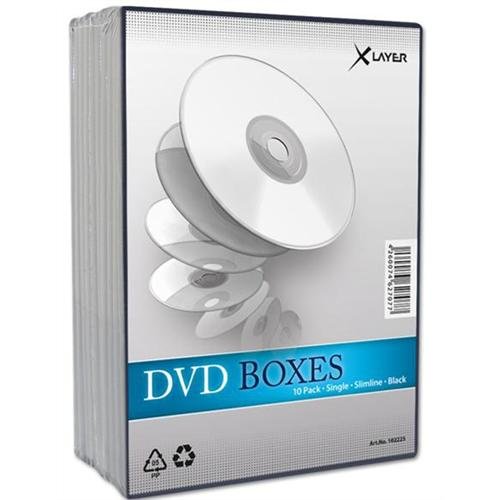Preisvergleich Produktbild Xlayer DVDBox 1 DVD Slimline Black 10er Pack - Zubehör