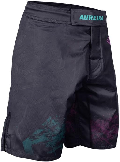 Spartan Men's MMA Shorts - BJJ Fight Shorts for Jiu Jitsu Muay Thai Grappling with Drawstring Inside