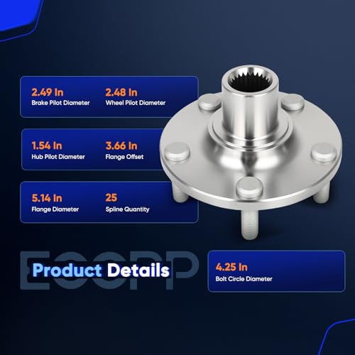 Image of ECCPP 518519 Wheel Bearing Hub Assembly for Ford Transit Connect 2010-2013