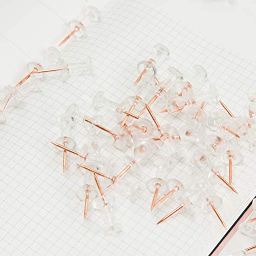 Nuobsty – Pinos transparentes para polegares de ouro rosa para pôsteres de fotos