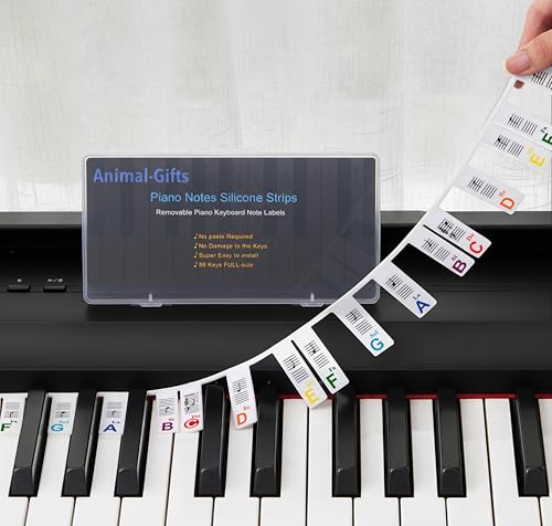 88/61 Keys Piano Keyboard Notes Guide Removable, Silicone Piano letters