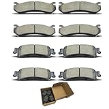 Brake Pads Kits Fit For 1999-2006 GMC Sierra 1500, For2000-2001 Chevy Tahoe, For1999-2006 Chevy Silverado 1500, For2000-2001GMC Yukon, For2003-2005 Chevy Astro,8pcs Front Rear Brake Pads D785 D792
