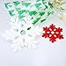SaktopDeco 40 PCS White Red Snowflake Ornaments Bulk Felt Hanging Snowflakes Decorations for Holiday Winter Party Decorations