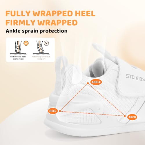 Image of STQ KIDS Baby Walking Shoes with Wide Toe Box Shoes for 6 12 18 24 Months | Baby Barefoot Walking Shoes With Adjustable Hook-And-Loop Straps For First Steps and Daily Wear