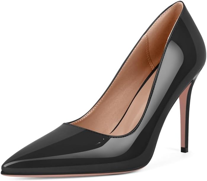 Women's Stiletto High Heels Pumps for Women-4IN Pointed Toe Classic Pumps for Dress Party Wedding Evening Date Night Sexy Slip-On Shoes