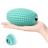 YIXIUTEN Vibrating Massage Ball for Muscle Recovery, Silicone Myofascial Massage Ball, Plantar Fasciitis Relief,Hip & Psoas Release, Deep Tissue & Trigger Point Roller for Neck, Back, Foot (Blue)