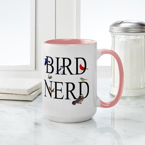 Taza grande Bird Nerd 15 oz de cerámica miniatura 4