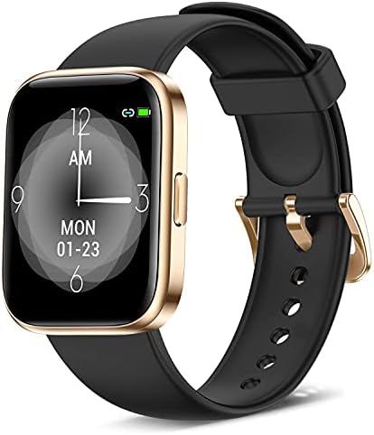 AcclaFit Smart Watch Fitness Tracker with 24/7 Heart Rate, Blood Oxygen Blood Pressure and Sleep Monitor, Full Touch 5 ATM Waterproof Smartwatch, Step Counter Watch for Women Men Kids