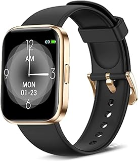 AcclaFit Smart Watch Fitness Tracker with 24/7 Heart Rate, Blood Oxygen Blood Pressure and Sleep Monitor, Full Touch 5 ATM Waterproof Smartwatch, Step Counter Watch for Women Men Kids