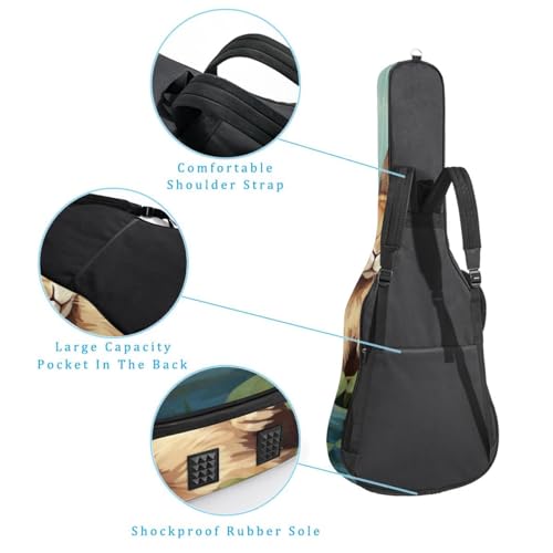 JRHEJTFZ Housse pour guitare acoustique de 1,9 cm d’épaisseur – Imperméable – Durable et élégant – Motif lapin, Multicolore., 42.9×16.9×4.7 in, Motif imprimé tendance - Les Beatles, Paul McCartney, John Lennon, RIngo Starr, George Harrison JRHEJTFZ Housse pour guitare acoustique de 1,9 cm d'épaisseur - Imperméable - Durable et élégant - Motif lapin, Multicolore., 42.9x16.9x4.7 in, Motif imprimé tendance – Image 4