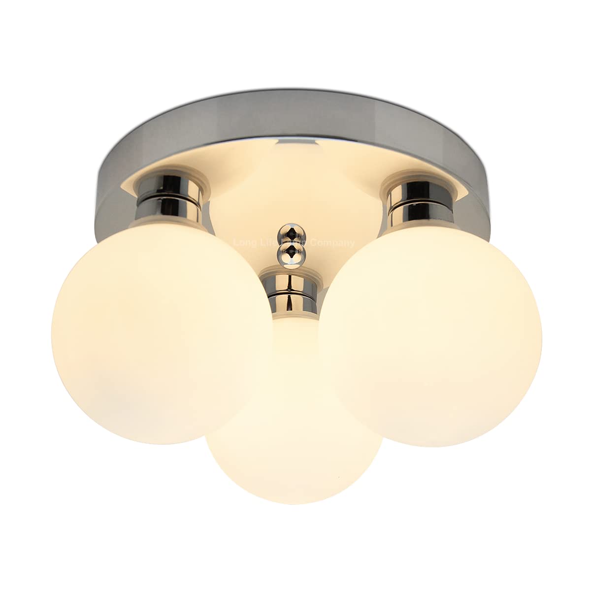 John Lewis Limbo Semi Flush 3 Arm Ceiling Light, Chrome By John Lewis & Partners - View #10