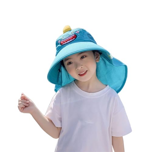 Chapeau de plage avec filet et mentonnière pour la protection UV des enfants