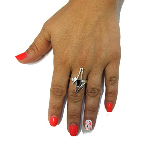 Bague en argent massif 925 Empress émail R001663 : Ne ternit pas, hypoallergénique