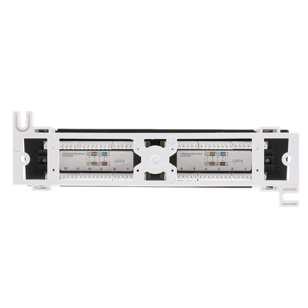 2 set di 12 porte Cat5e/6 non schermati Patch Panel di rete 10 pollici