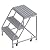 Tri-Arc WLAR003245 3-Step All-Welded Aluminum Rolling Industrial & Warehouse Ladder with Grip Strut Tread, 24-Inch Wide Steps