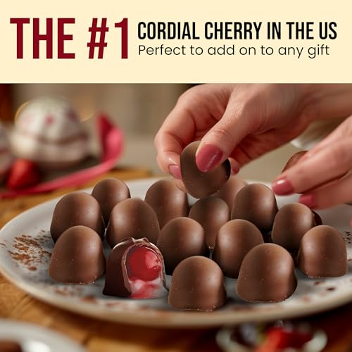 Queen Anne Milk Chocolate Covered Cordial Cherries | 13.2 oz | 20 Piece Gift Box | Whole Maraschino Cherry Creamy Filled Liquid Center | Holiday Party Chocolate Candy