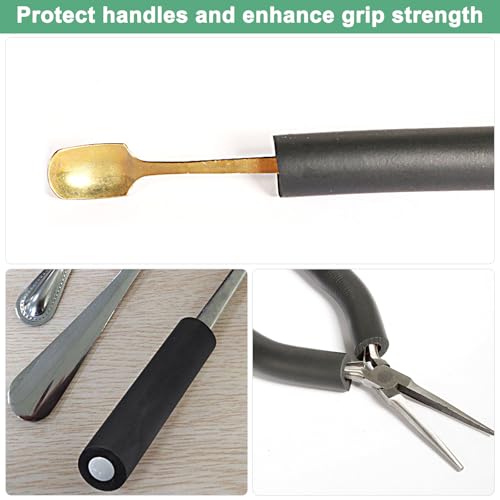 M METERXITY Rohrisolierschaumrohr, 13mm 1/2 ID 23mm OD 2m Länge, weicher flexibler Schaumrohrisolierungsschlauch für Griffunterstützung/Gitarrenständer/Dachgepäckträger [Schwarz]