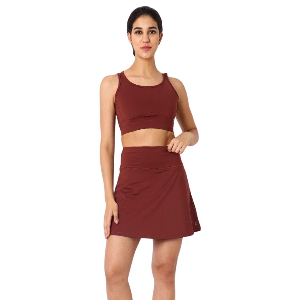 lovable sport Women's Polyester Spandex sports Top and skort activewear set-picture-21