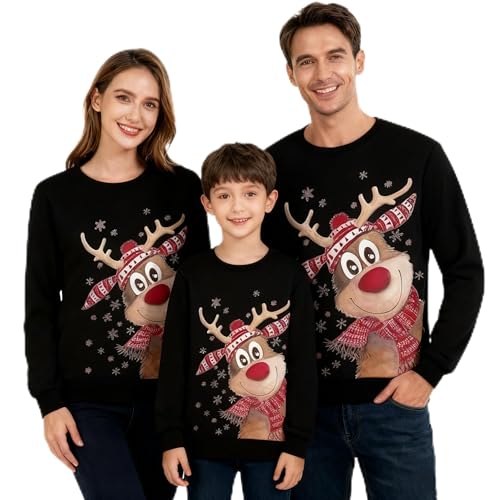 Nuoke Christmas Sweater Weihnachtspullover Familie Set 2025...