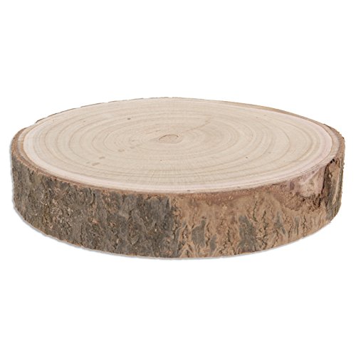 MI CASA Centro Mesa Tronco Madera Ø28CM, Unico