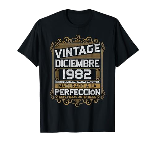 Diciembre 1982 Vintage Regalo 41 Años Cumpleaños Hombre Camiseta